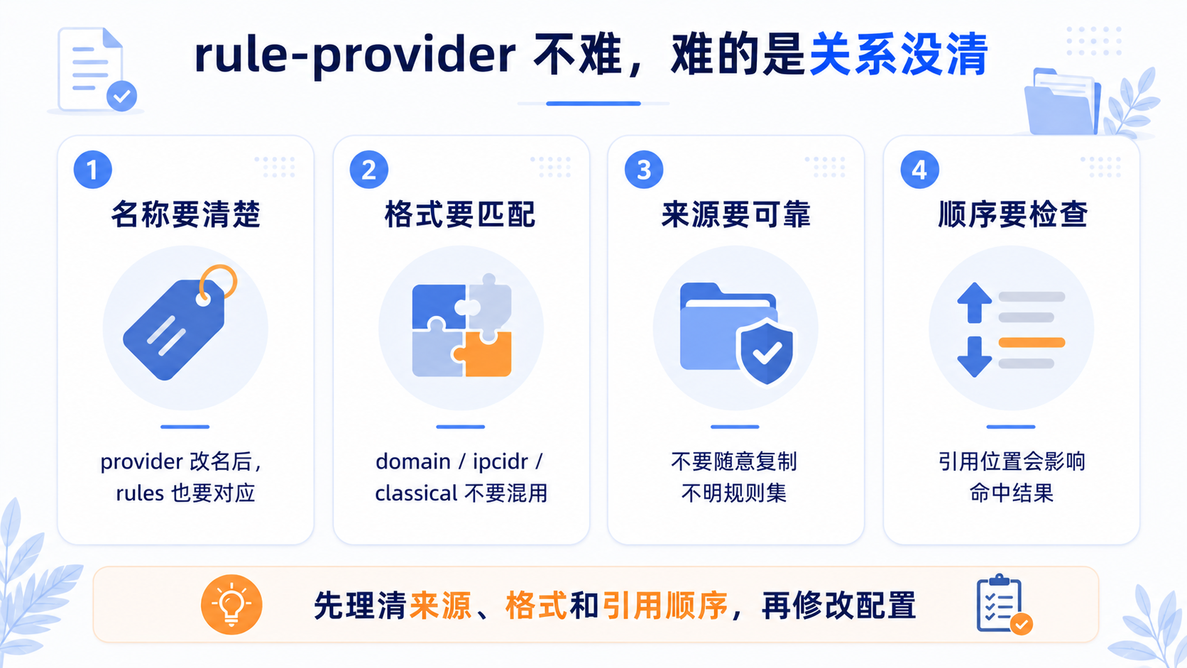 使用 Clash rule-provider 时容易忽略的细节：命名、格式、引用顺序与远程来源可靠性
